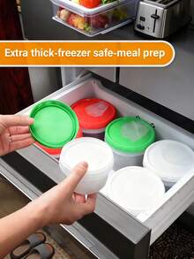 1/4/10 Caja de almacenamiento de colores aleatorios, Recipiente de plástico pequeño de 8 onzas/250 mililitros con tapa, a prueba de fugas y duradero para almacenamiento de alimentos, adecuado para frutas, salsas, mermeladas y aperitivos, caja de almacenamiento de cocina y accesorios