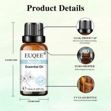 1pc 10ml Essential Oils EUQEE For Soap, Candle Making,Diffuser, Humidifier, Massage ,Bath Sleep Relaxation-Lavender/Eucalyptus/Peppermint/Sweet Orange/Tea Tree/Lemongrass(0.33fl.Oz) - Multi Scents - View 11