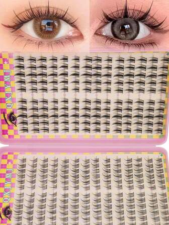 308簇向日葵假睫毛，蓬松浓密，外层毛茸茸的，自然柔软，浓密丰盈。适合初学者。卷翘自然。可在家自行佩戴。