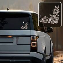Lotus Flower Car Stickers, Multi-Color Shiny Vinyl Decals, Suitable For Cars, Motorcycles, Laptops, Auto Accessories, Self-Adhesive, Reusable, Asymmetric Shape, Glossy Finish - one-size - View 8