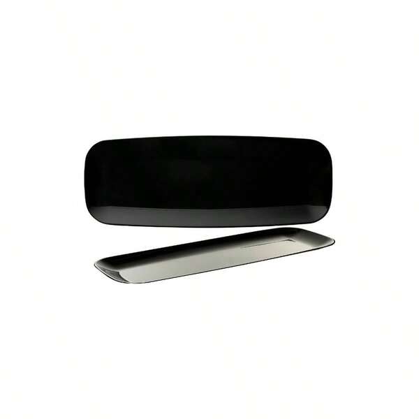 Rectangle White Serving Tray 2 - Pack - 17.5 Inch Disposable Serving Platter Appetizer, Fruits Serving Dishes Plastic Tray Party Serveware