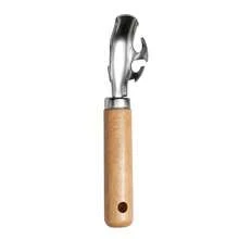 1 pieza Juego de utensilios de cocina, mango de madera de haya, pequeños utensilios de cocina de acero inoxidable, batidor, pelador, cuchillo para pizza y queso - Multicolor - Ver 15