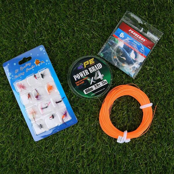 Fly Fishing Starter Kit: Hooks & Line Combo Sea Saltwater Freshwater Kit, Travel Fishing Kit For Bass Trout