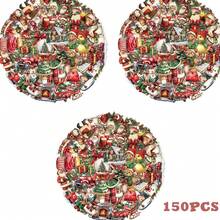 50pcs Vintage Christmas Stickers, Suitable For Decorating Laptops, Phones, Tablets, Guitars, Luggage, Journals, Scrapbooks And Other DIY Projects, Christmas Gift