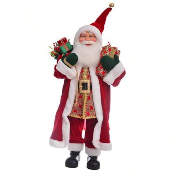 Gifts Large 1m Standing Santa Claus Christmas Figurine Festive Standing Seasonal Décor