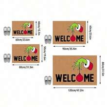 1pc Interesting Autumn Cartoon Paw Print Welcome Doormat, Classic Elements Modern Soft Plush Washable Entryway, Suitable Entrance, Hallway, Bathroom, Patio, Laundry Room, Bathroom, All Season Small Size Decorative Carpet, Home Decor - Nhiều màu - Xem 4