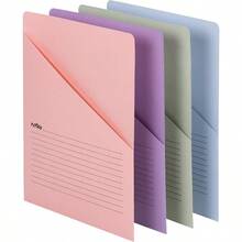 Organized Up Notes Slash File Jacket Letter Size Assorted Colors 12 Per Pack 75429