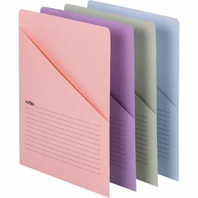 Organized Up Notes Slash File Jacket Letter Size Assorted Colors 12 Per Pack 75429