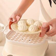 弓形硅胶隔热垫 - 耐热防滑厨房夹，四种颜色可选，用于烹饪和处理热菜，避免烫伤，完美的厨房配件工具 - 新颖有趣的厨房配件，硅胶隔热垫 - 彩色 - 查看 4