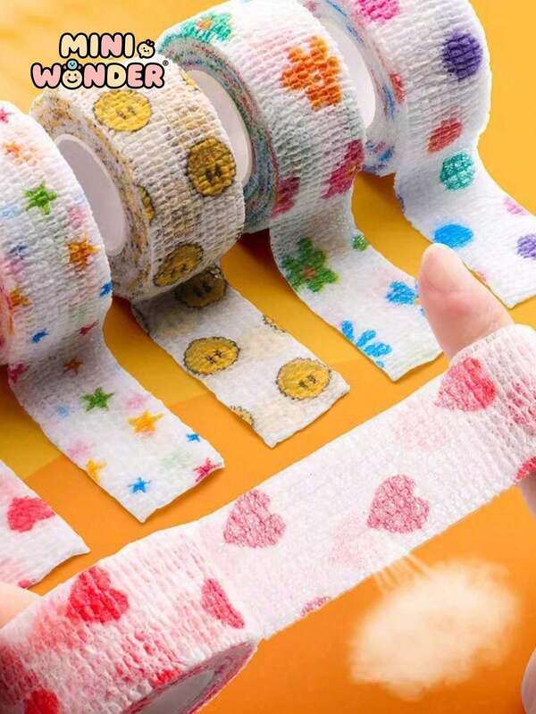 30pcs/25pcs/20pcs/15pcs/10pcs/5pcs/4pcs/3pcs/2pcs/1pc Of Random Colors (Not Only Included In The Picture), Self-Adhesive Sports Bandages, Finger And Wrist Protection Straps, Multifunctional Cartoon Pattern Elastic Bandages, Long And Short Styles, Protecting Fingers From Wear, Cute Finger Bandages, Student Combination Writing Finger Protection, Anti-Wear Hand Tape, Cartoon Anti-Wear And Anti Cocoon Self-Adhesive Finger Covers