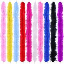 10 Pcs Feather Boas 6.6ft Artificial Fluffy Boas Colorful Feather Boas Rainbow Feather Scarf For Women Costume Party - 黑色 - 查看 2