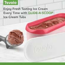 Tovolo Glide-A-Scoop Recipiente para Helado, 1.5 Quart, Anaranjado(sorbete de fresa) - Multicolor - Ver 3