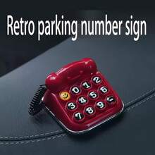 一套复古临时停车许可证，创意时尚汽车装饰，带隐藏式车牌