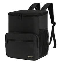 Cooler Backpack Insulated Leak-Proof Backpack Stylish Portable Cooler Bag Beach Picnic Camping Hiking Outdoor Cooling Backpack With 4 Pockets For Men Women, Black - 黑色 - 查看 1