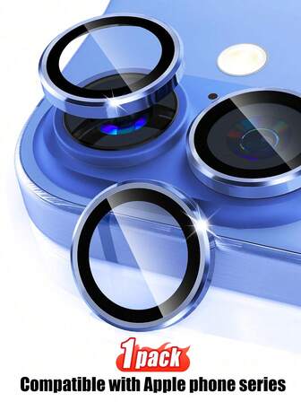 1 Set, Película protectora de lente con patrón de CD muy favorecida por las chicas (múltiples opciones de color), fotografía de alta definición, restaura el color verdadero del dispositivo, material de alta dureza, anti-colisión y caída, anti-huellas dactilares, utiliza material adhesivo premium, fácil instalación, adecuado para la serie completa de 16/15/14/13/12/11, cubierta de lente de cámara transparente de alta definición completa (enviada de acuerdo con la cantidad de cámaras del modelo de teléfono)