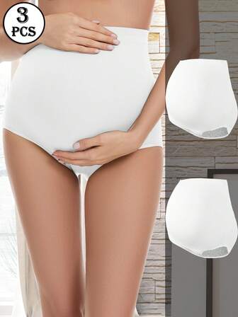 2pcs Maternity Underwear, High Waist Belly Support, Comfortable Stretchy & Skin-Friendly