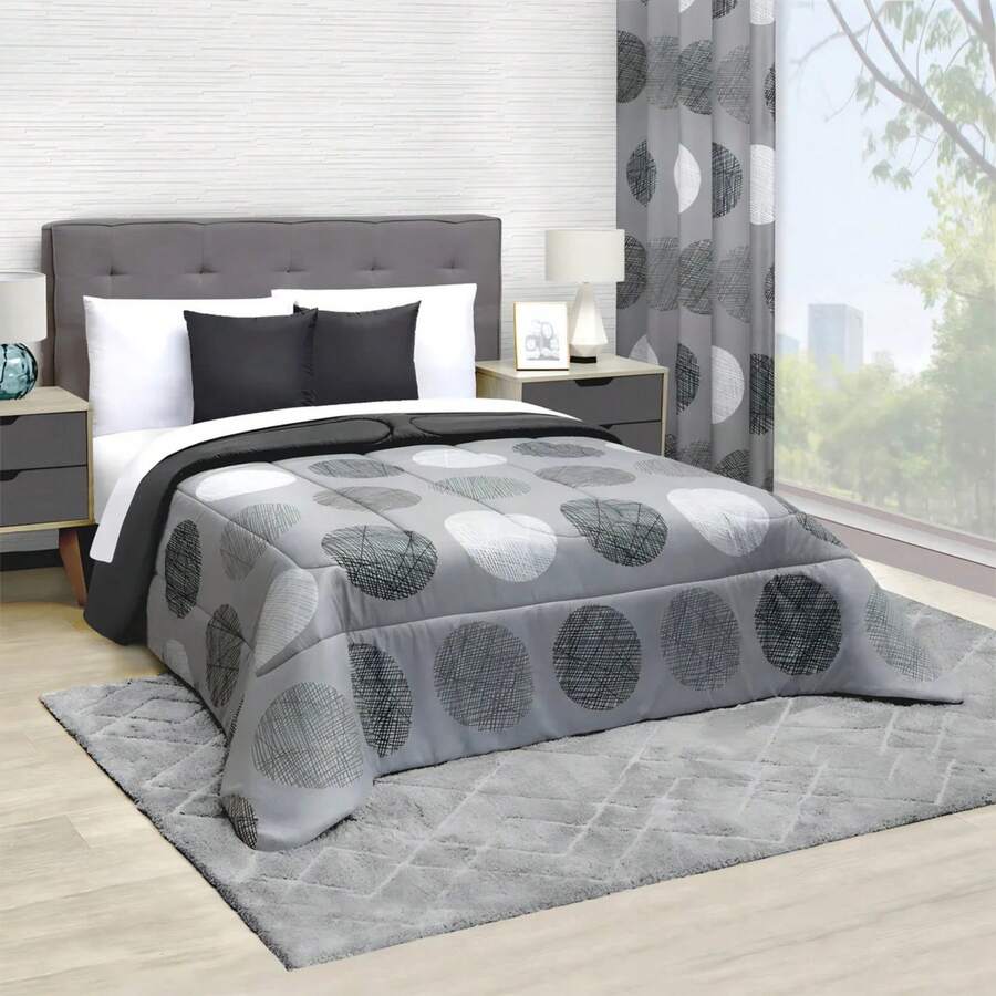 Juego de Edredón 7 Piezas Reversible – ¡2 Diseños en 1 para Renovar tu Habitación BEUTTY HOME - HAMBURGO - Ver 1