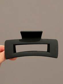 4pcs/1pc Women's Black, White, Brown 4.33in/11cm Square Plastic Large Hair Clips, Fashionable, Elegant, Versatile, Minimalist Style, Suitable For Daily, Party, Commute, Vacation - Hair Claws For Styling, Washing, Make-Up, Outfit Accessorizing Summer Hair Jaw Clip Hair Clamps Hair Clutch Hair Catcher Clip, School Stuff, College Fall Winter Claw Clip Hair Accessories For Women