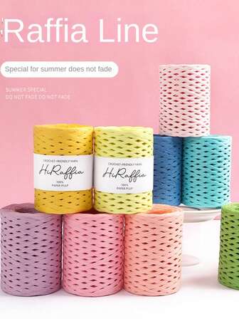 Raffia Straw Weaving Yarn, Handmade DIY Raffia Grass Hat, Coaster, Tote Bag, Gift For Family And Friends