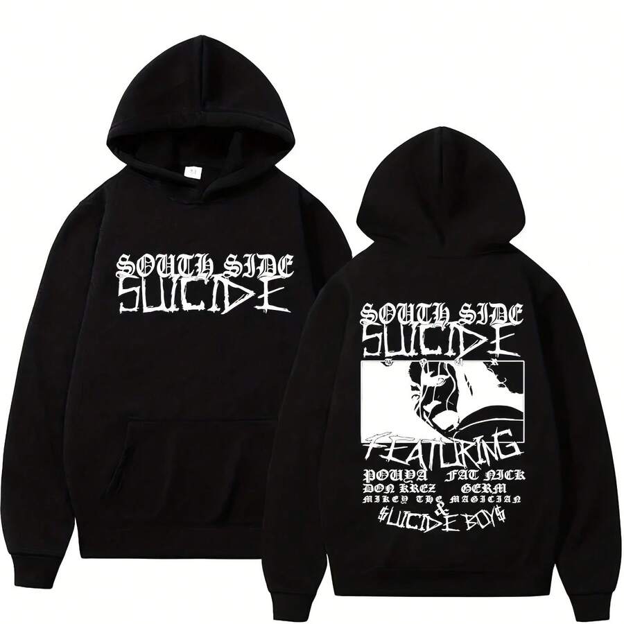 SuicideboysS G59 Y2k Hoodies For Men Women Clothing Fashion Hip Hop Sweatshirts Vintage Harajuku Hood - Black - View 1