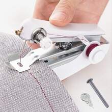 Portable Manual Mini Sewing Machine, A Household Handheld Simple Sewing Tool For Clothes, A Pocket-Sized Small Tailor Machine - Máy khâu màu trắng - Xem 1