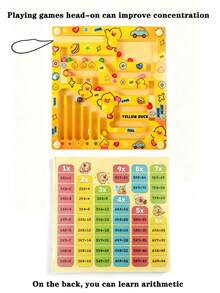 Magnetic Maze Tracking Game With Numbers And Pencil For Children, Montessori Educational Toy For Early Learning And Attention Training. Birthday Gift And Classroom Reward For Kids - Multicolor - View 9