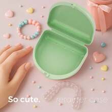 1 Piece Blue Clear Plastic Retainer Case Storage Box Portable Smell Proof Durable Organizer For Home Travel Gym Daily Essentials - Green - View 4