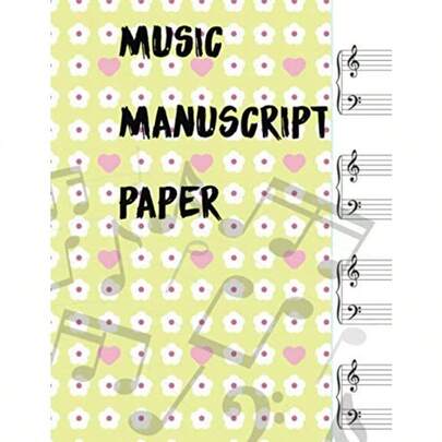 Music Manuscript Paper: Blank Sheet Music Notebook Wide Staff Blank Manuscript Paper Staff Paper Notebook The Music Notebook For K12