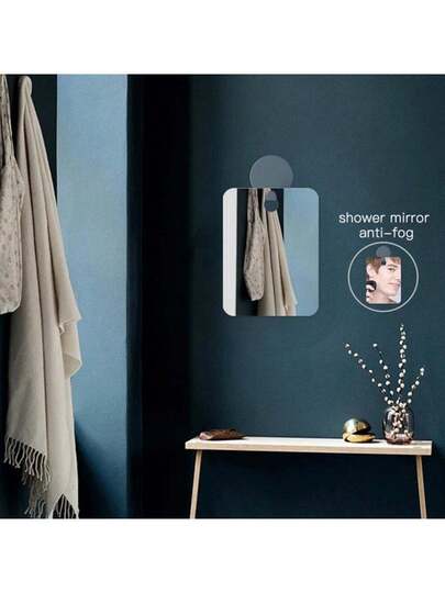 Waterproof Fog Proof Square Bathroom Spiegel Integrated Razor Holder view 7