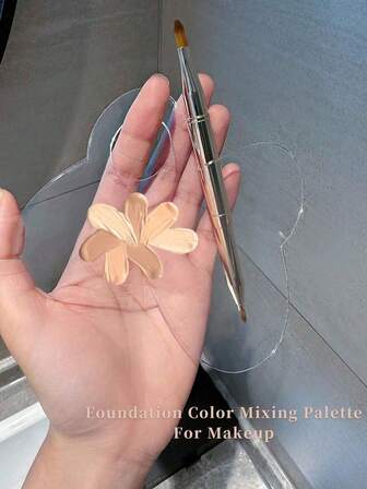 1 buc paletă de machiaj acrilică transparentă pentru amestecare, Nail Art, pentru fond de ten, fard de pleoape, gene, rujuri, Nail Art (produsul include doar paleta), ieftin, accesorii pentru șosete, machiaj, instrumente de machiaj, lucruri ieftine, cadouri, cadouri pentru femei, cadouri de Crăciun