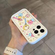 Hermosa funda de teléfono  compatible con iPhone 16, 15, 14, 13, 12, 11 Pro Max, Mini, XR, XS, X, 7, 8 Plus, con una parte trasera de TPU suave para protección contra caídas. - Blanco antiguo - Ver 4