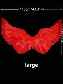天使羽毛翅膀服装道具，浪漫情人节拍照配饰，圣诞丘比特角色扮演派对装饰，粉色梦幻节日聚会服装配饰，儿童舞蹈舞台表演用品，情人节服装道具，浪漫主题派对装饰，圣诞派对用品，情侣约会之夜服装配饰 - 彩色 - 查看 15