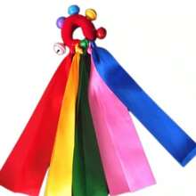 Calisthenics Lightweight Equipment Sports Elastic Ribbon Rings Wrist Bells Dance Bracelets