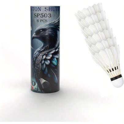 6Pack Goose Feather Badminton Shuttlecocks With Durability Badminton Birdies Balls Model 503