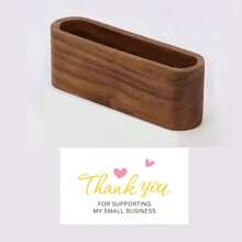 Wooden Desktop Business Card Holder, Creative Large Capacity Display & Storage, Front Desk Office Organizer Back To School