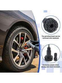 Black Reinforced Plastic Car Wheel Hub And Steel Rim Rust Proof Polishing Machine