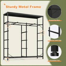 EnHomee Dresser For Bedroom With 12 Fabric Drawers, Tall Dresser With Wooden Top & Metal Frame, Bedroom Dresser, Dressers & Chests Of Drawers, Room Decor, Home Deco, Festival Decor, Black - 黑色 - 查看 5