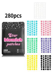 1120 piezas de pegatinas de estrellas de colores, adecuadas para decoración de Halloween, fiesta de Navidad, decoración de fotos, decoración facial (1 hoja por color), solo para uso decorativo (no para uso cosmético), asequible, decoración de habitaciones, tocador, viajes, dormitorio, accesorios de maquillaje - Multicolor - Ver 10