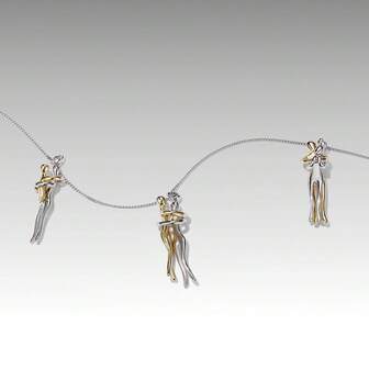  Bamoer 925 Sterling Silver Portrait Two Pieces Pendant Necklace, Detachable, With Three Options: Mother And Child, Love, And Friendship Hug, Clavicle Chain, Women's Jewelry