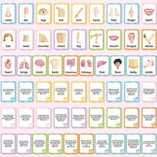 28 piezas Tarjetas de aprendizaje de órganos corporales para niños: ojos, oídos, boca y talla grande, tarjetas de exploración cognitiva y de aprendizaje para niños, tarjetas de actividades de aprendizaje temprano, aprendizaje interactivo entre padres e hijos, ideal para regalos de cumpleaños, Halloween y Navidad