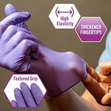 Powder-Free Nitrile Exam Gloves, Iris Blue, Medium, Box/100 - Small (pack Of 100) - View 5