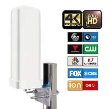 Smart TV Antenna, Equipped With Installation Accessories, Portable High-Definition Antenna Amplifier, Enhances Local Channel Signal, Supports 4K And 1080p VHF And UHF, Suitable For All TVs. - White - View 11