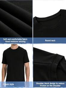 Men's T-Shirt, "World's Best Dad" Graphic Print T-Shirt, Black With White And Gold Lettering, Crew Neck, Short Sleeves, Lightweight Breathable Cotton, Machine Washable, Comfortable For Summer, Bold Text Design, Relaxed Fit Shirt, Perfect Gifts For Dads - 黑色 - 查看 2