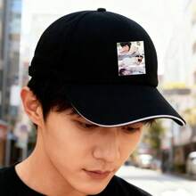 A collection of caps with black individual photos, full of a sense of collection and overflowing with fashionability. baseball cap retro Baseball cap large head around breathable snapback small head around low cap snapback cap Duckville cap duck cap fashionable graphic print visual sports ball cap low cap unisex - ブラック - チェックする 4