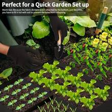 Versatile 4/6/8-Pocket Felt Garden Planter - Lightweight, Multi-Compartment Seedling Bed For Indoor/Outdoor Use, Ideal For Herbs & Lawn Care Garden Bed Planter Garden Bed Kit - Black - View 8