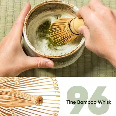 1pc Traditional Japanese Bamboo Matcha Whisk, Handmade Matcha Tea Brush, Tea Ceremony Tool, Natural Bamboo Tea Stirrer, Home Baking Drink Mixer, Japanese Tea Ceremony Accessory, Cafe Gift Set