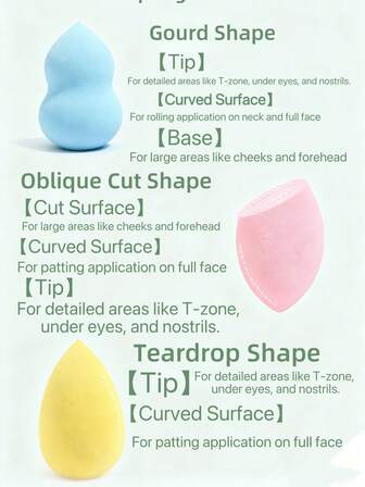 Set de esponjas de maquillaje de formas aleatorias, esponjas de maquillaje, esponjas con forma de gota de agua multicolor sin látex, se pueden usar en seco y húmedo en mezcladores de base, perfectas para cremas, polvos y líquidos, simples y fáciles de usar, fáciles de transportar. Económico, relleno de calcetines, maquillaje, herramientas de maquillaje, cosas baratas, regalos, regalos para mujeres, regalos de Navidad