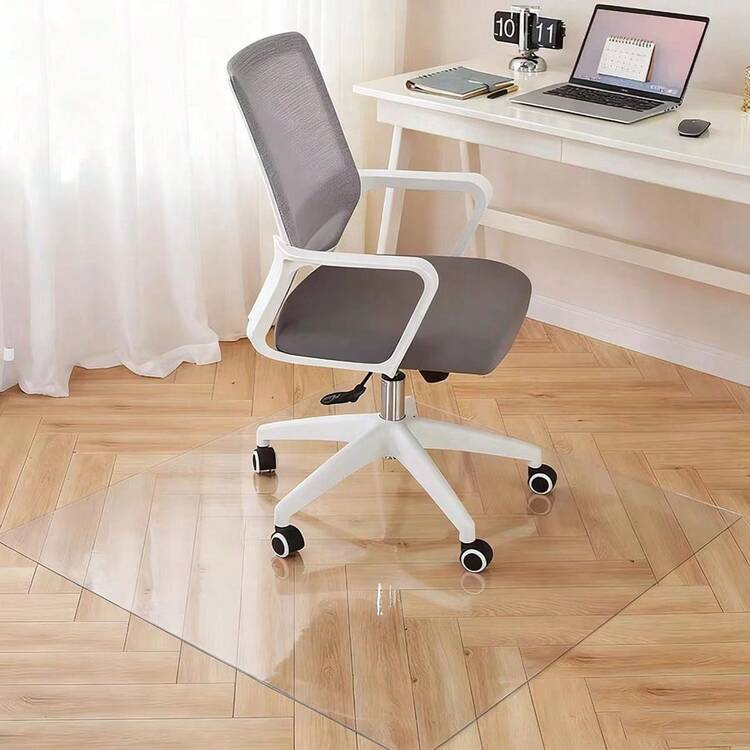 Hardwood Floor Office Chair Mat, Transparent Floor Protector, Suitable For Rolling Chairs, Heavy Duty Wood/Tile Floor Protection Pad For Home Office, Non-Slip, Easy To Clean - Transparent - View 10