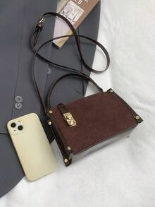 Women's Handbag, Fashionable Versatile Rhombus Small Square Bag, Shoulder Crossbody Bag - Coffee - View 6