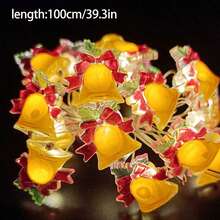 أضواء سلك نحاسي للكريسماس بطول 100/200/300 سم، أضواء جنية جديدة وجميلة بتصميم ساحر لشكل بابا نويل وشجرة والجرس والثلج والفيونكة والقبعة والغزال وقصب السكر والجوارب والنجمة، مناسبة للاستخدام الداخلي في غرفة المعيشة والنوم والمطبخ والممرات وأحداث العطلات والحفلات، البطاريات غير مشمولة